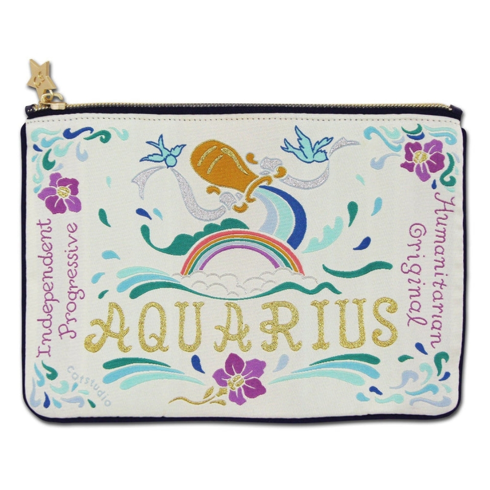 aquarius zipper pouch